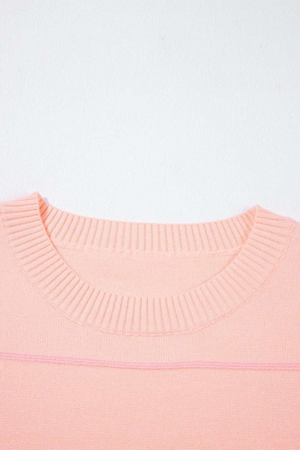 Colorblock Stripe 3/4 Sleeve Drop Shoulder Sweater - Rooted & Reckless Co.