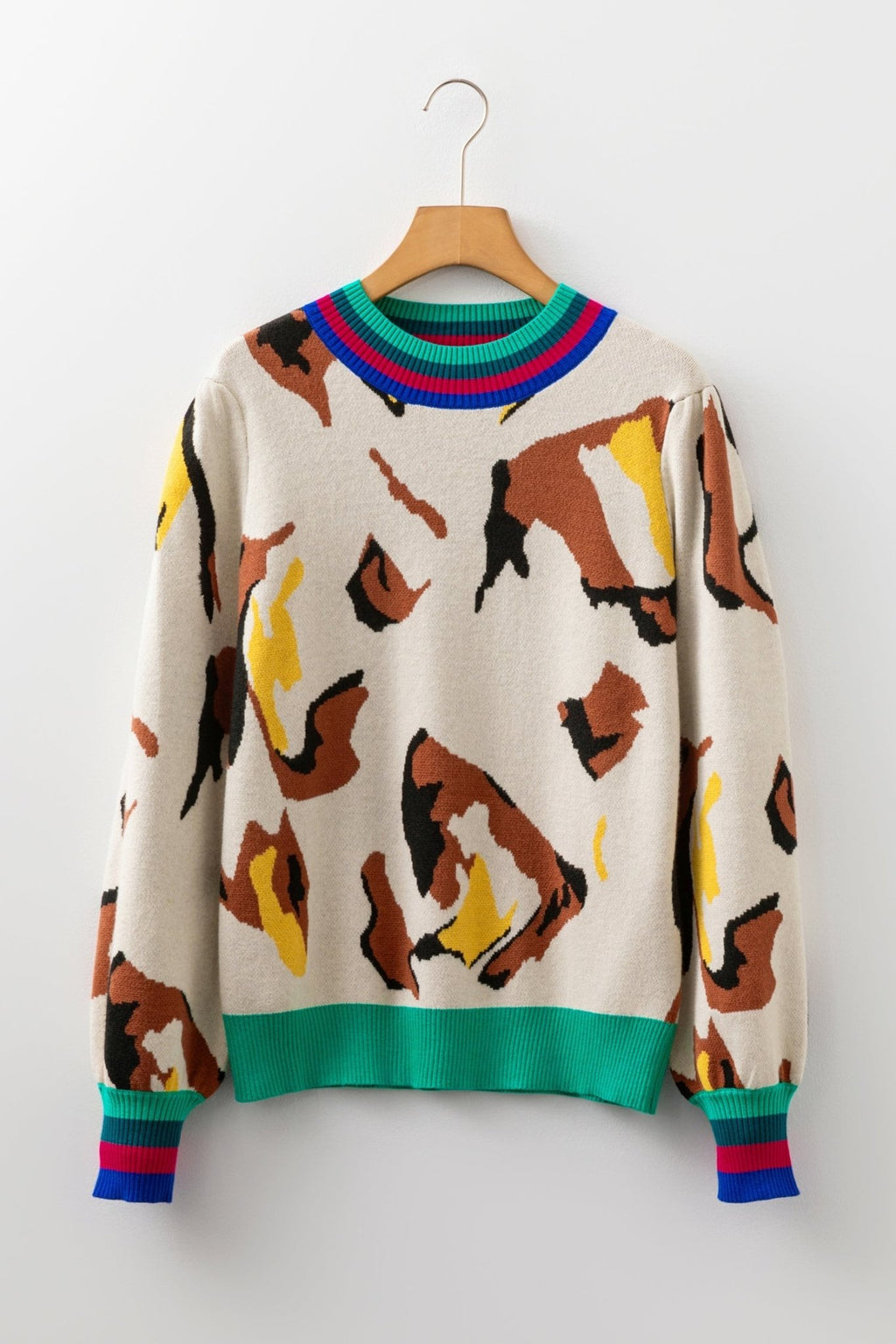 Colorblock Stripe Contrast Ribbed Knit Sweater - Rooted & Reckless Co.