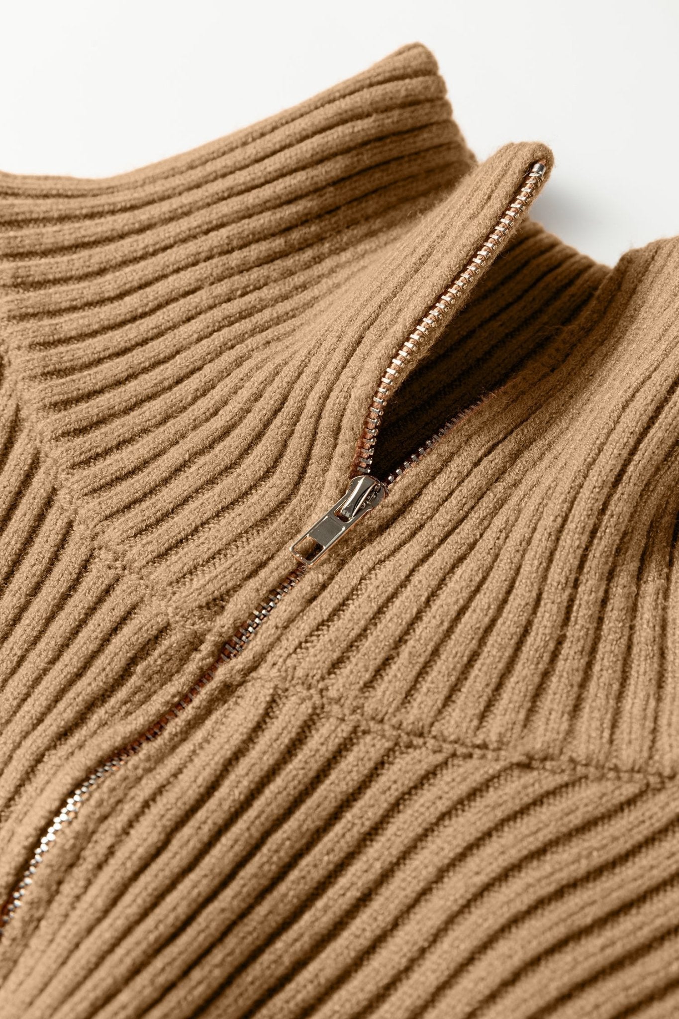 Colorblock Stripe Quarter Zip Collared Sweater - Rooted & Reckless Co.