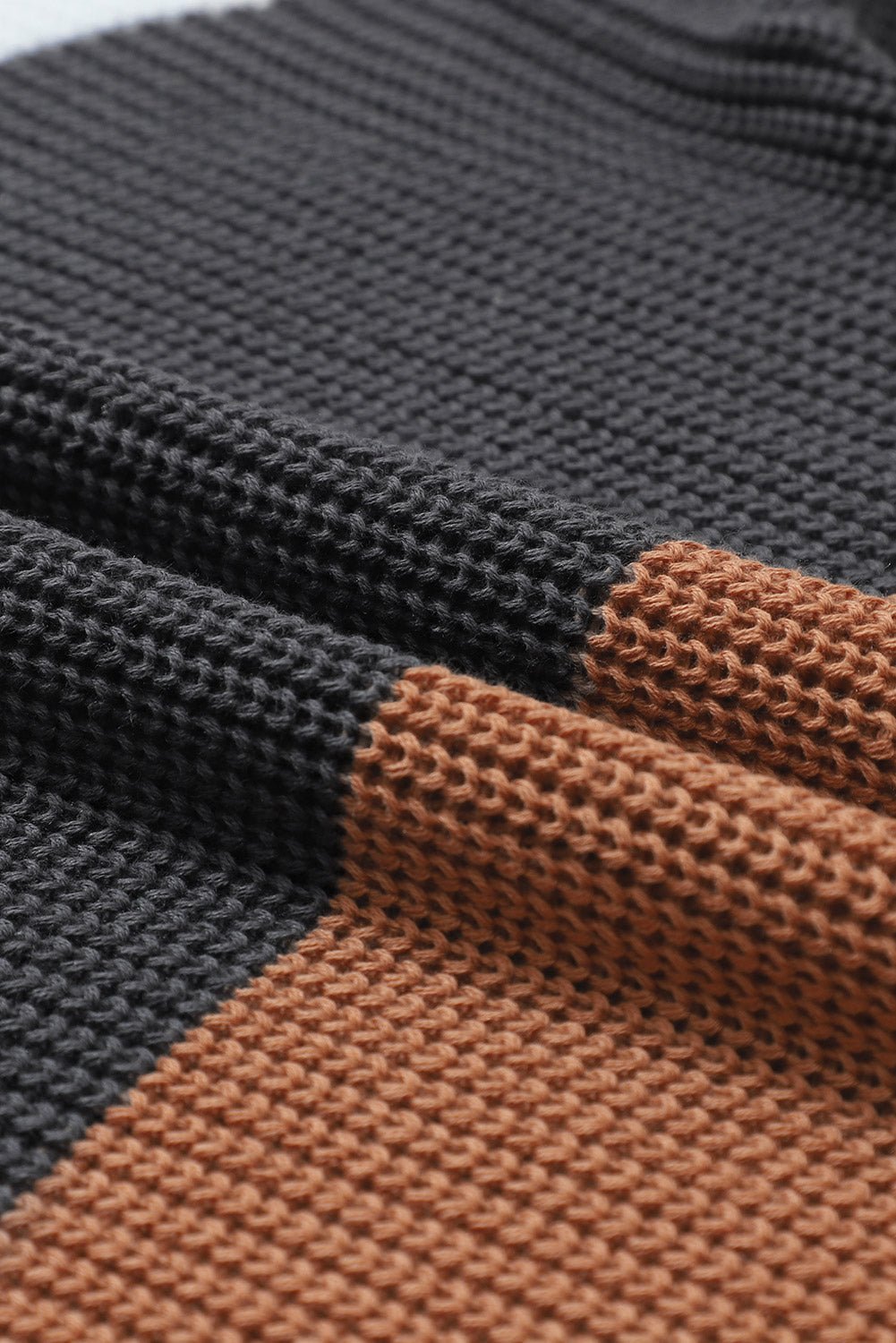 Colorblock Stripe Round Neck Pullover Sweater - Rooted & Reckless Co.