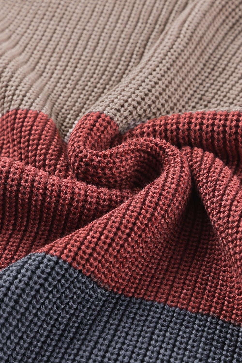 Colorblock Stripe Round Neck Pullover Sweater - Rooted & Reckless Co.
