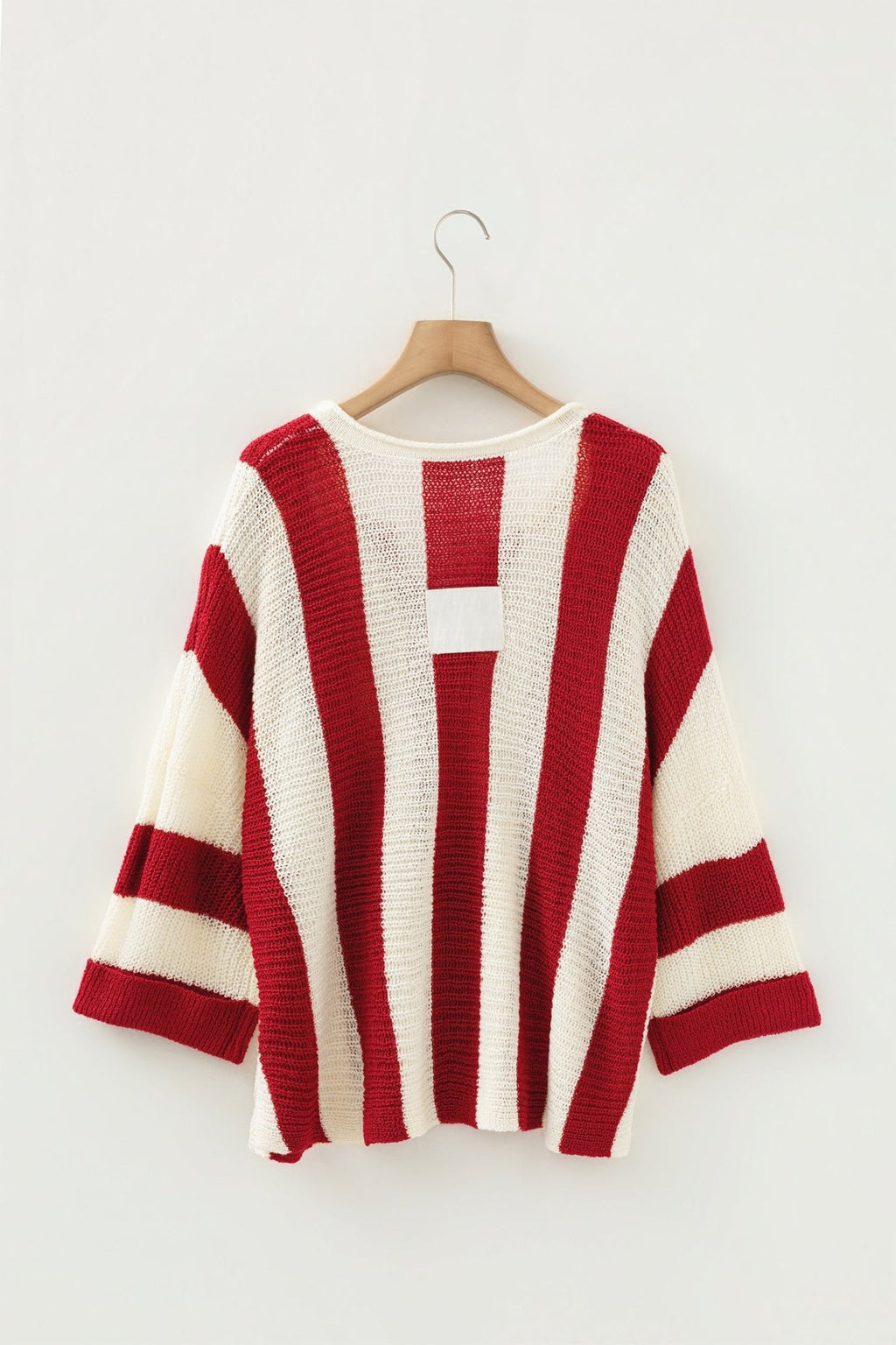 Colorblock Stripe V-Neck 3/4 Sleeve Sweater - Rooted & Reckless Co.