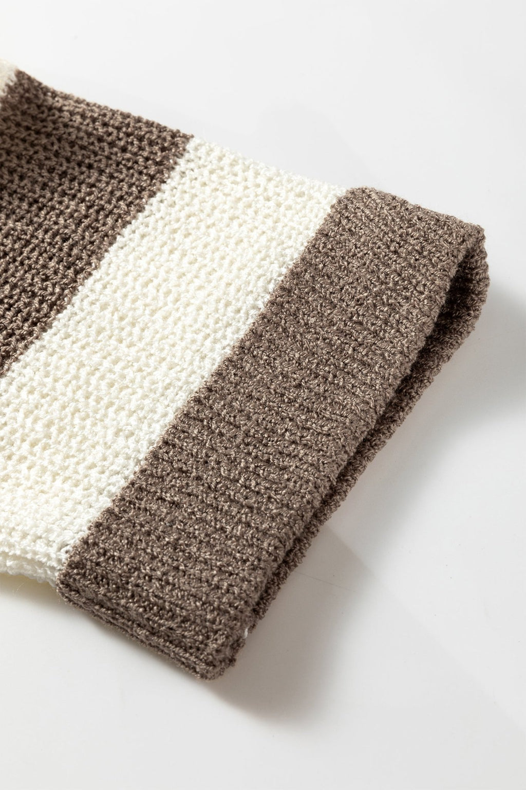 Colorblock Stripe V-Neck 3/4 Sleeve Sweater - Rooted & Reckless Co.