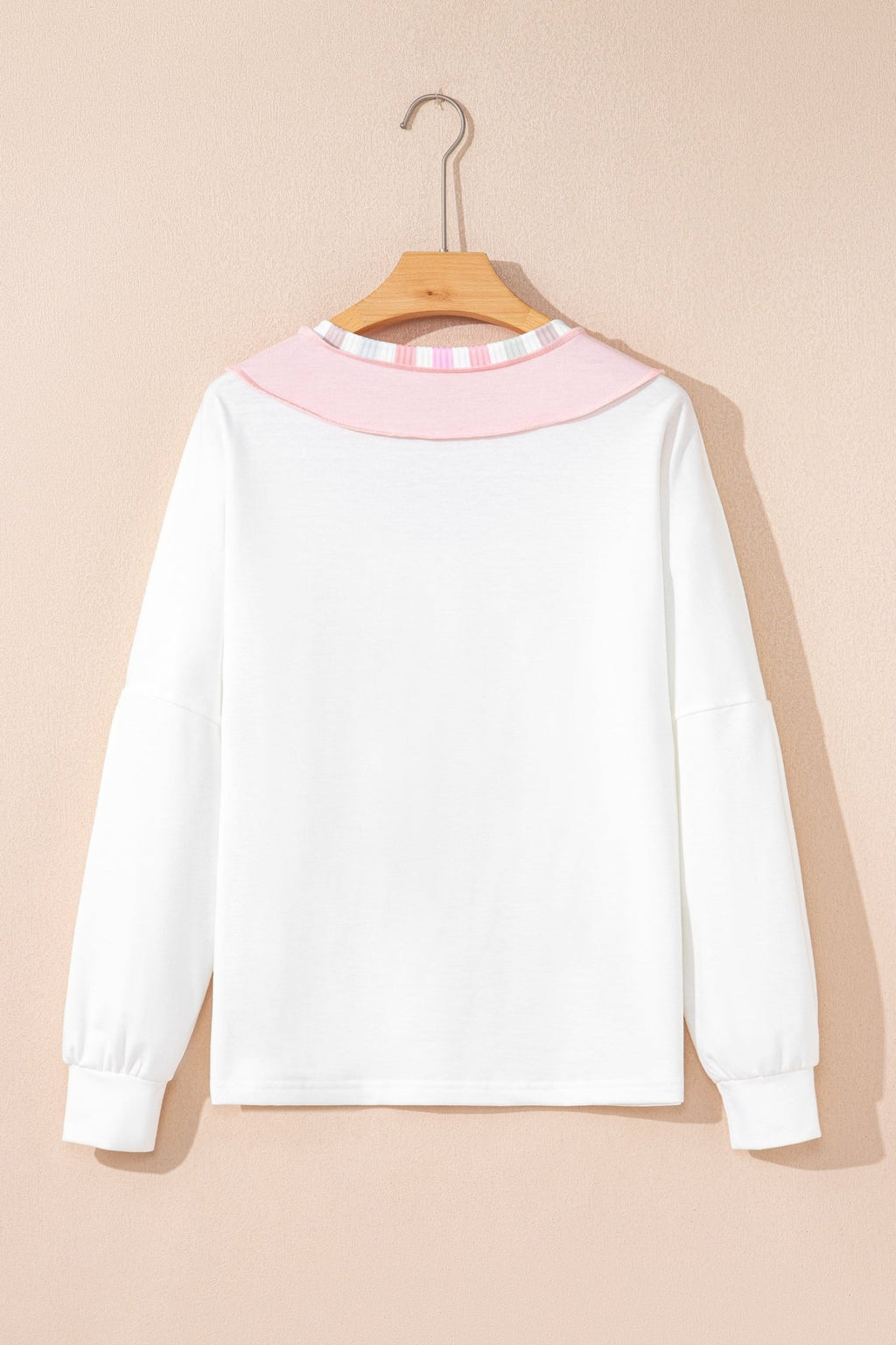 Colorblock Stripe V-Neck Long Sleeve Top - Rooted & Reckless Co.