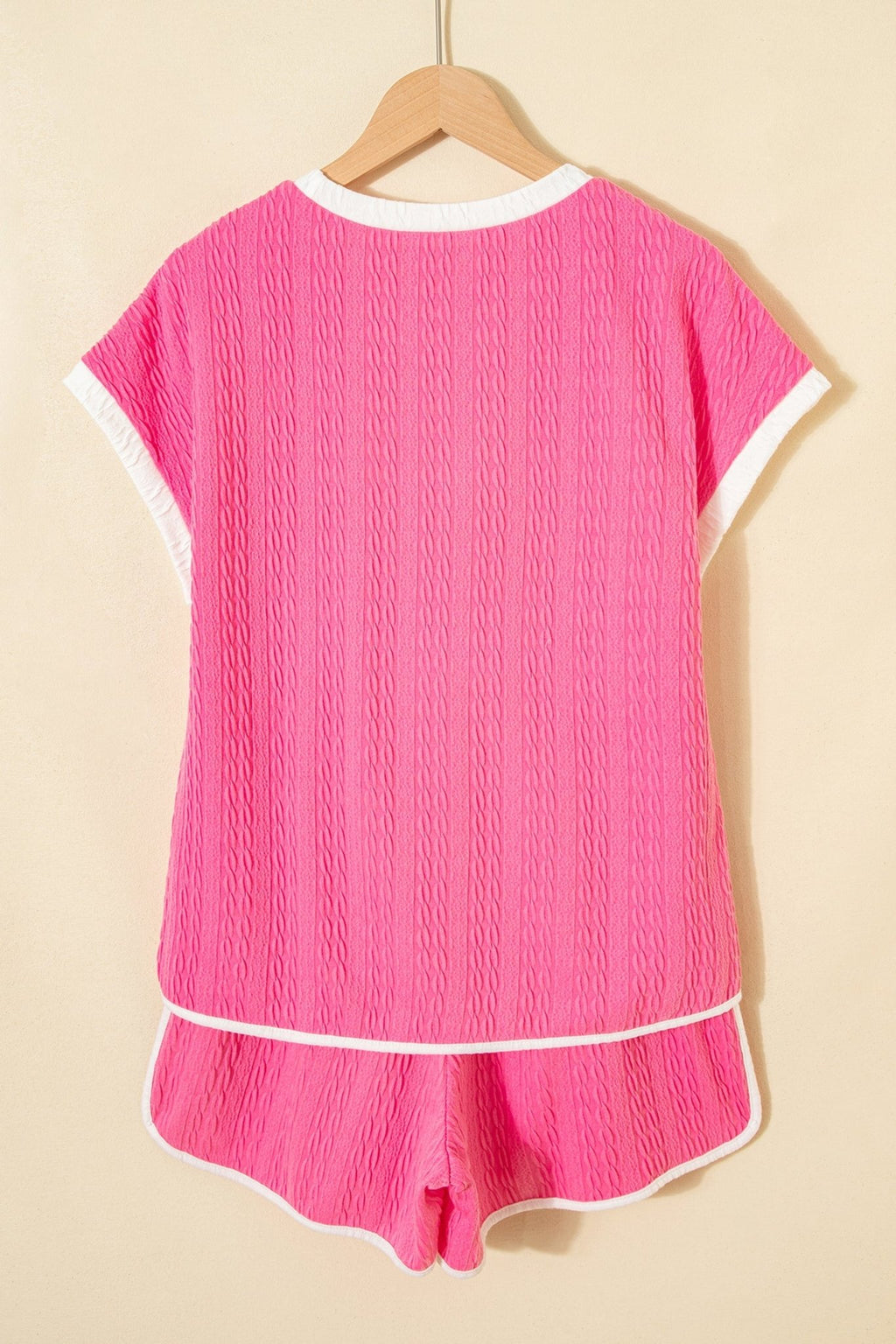 Colorblock Textured Tee & Drawstring Shorts Set - Rooted & Reckless Co.