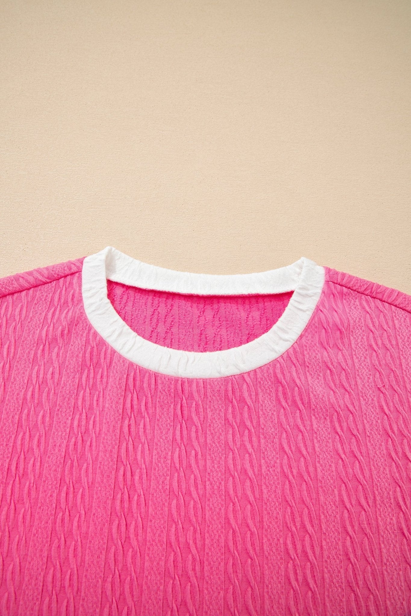 Colorblock Textured Tee & Drawstring Shorts Set - Rooted & Reckless Co.