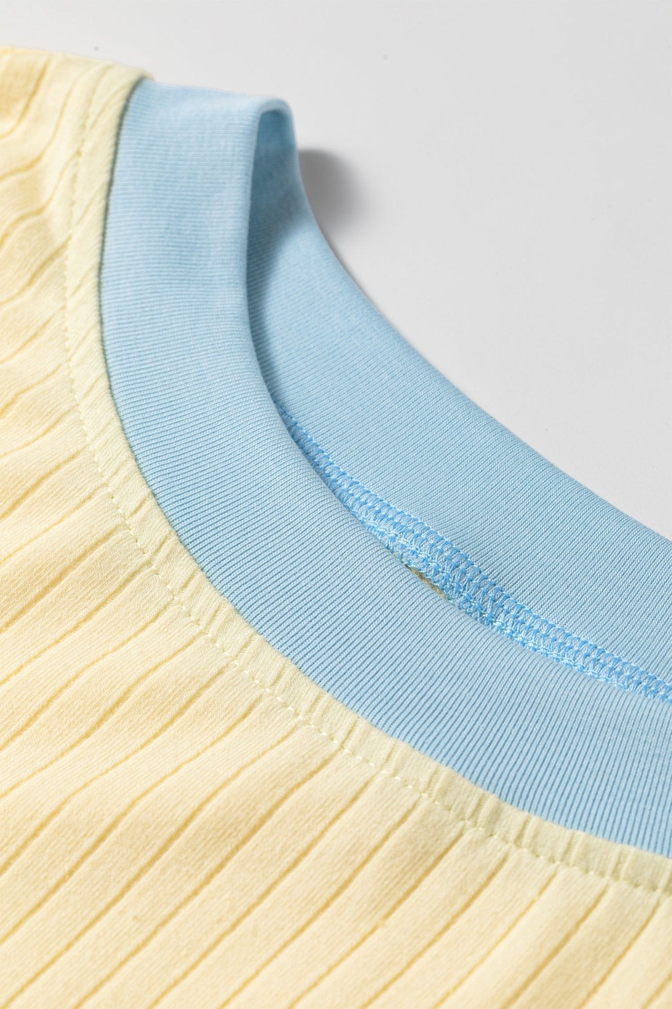 Colorblock Trim Ribbed Tee & Drawstring Skirt Set - Rooted & Reckless Co.