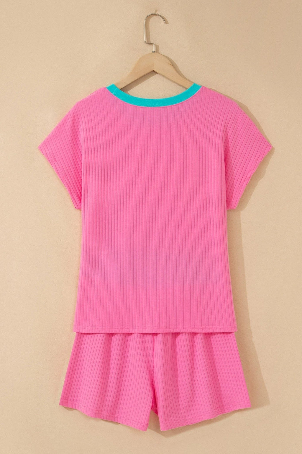 Colorblock Trim Ribbed Top & Shorts Set - Rooted & Reckless Co.