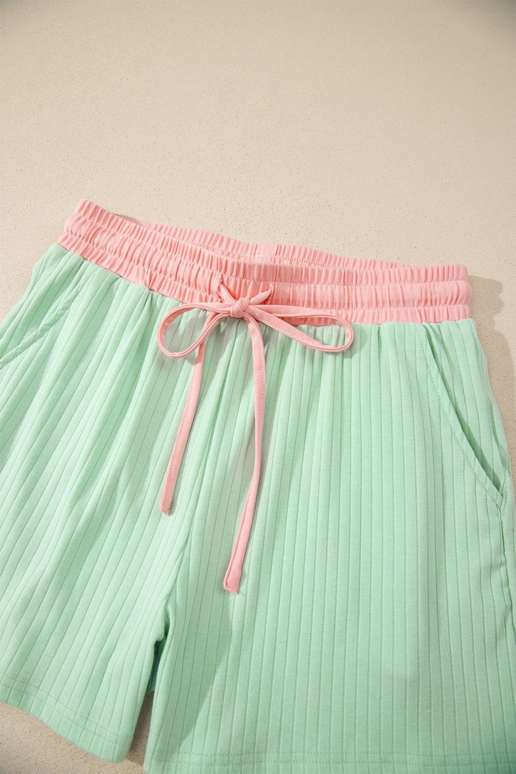 Colorblock Trim Ribbed Top & Shorts Set - Rooted & Reckless Co.