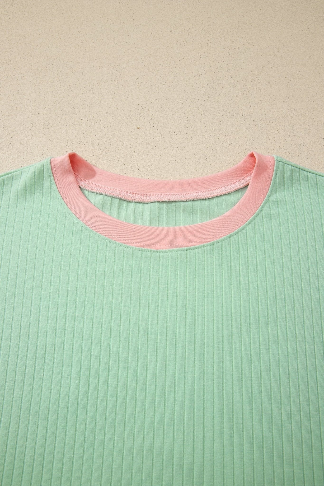 Colorblock Trim Ribbed Top & Shorts Set - Rooted & Reckless Co.