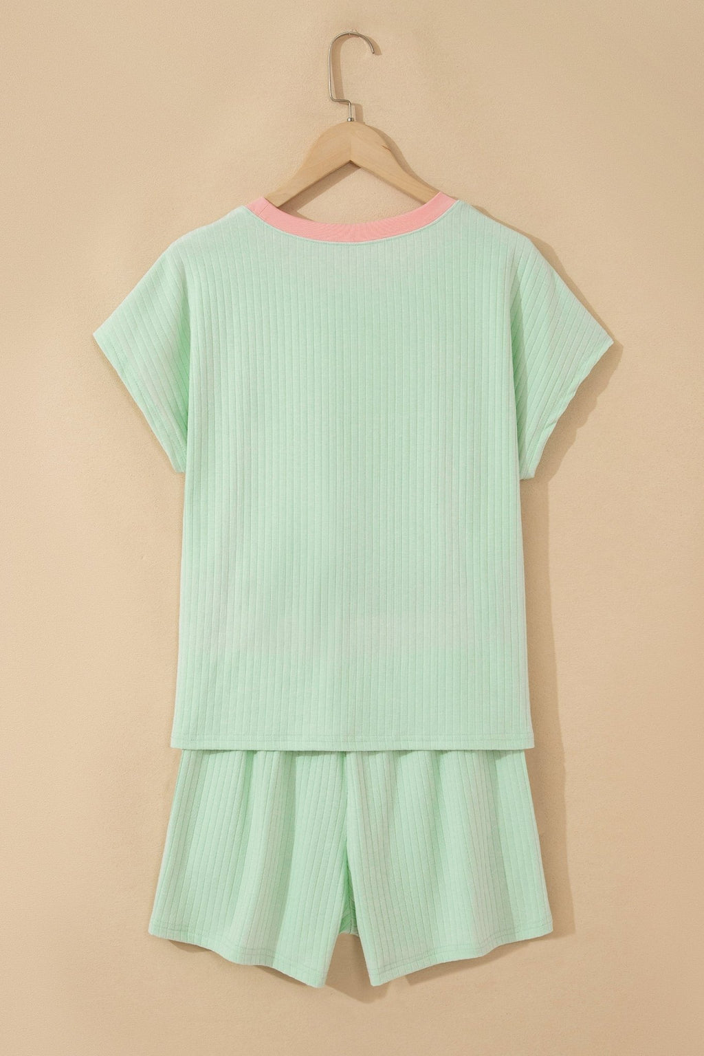 Colorblock Trim Ribbed Top & Shorts Set - Rooted & Reckless Co.