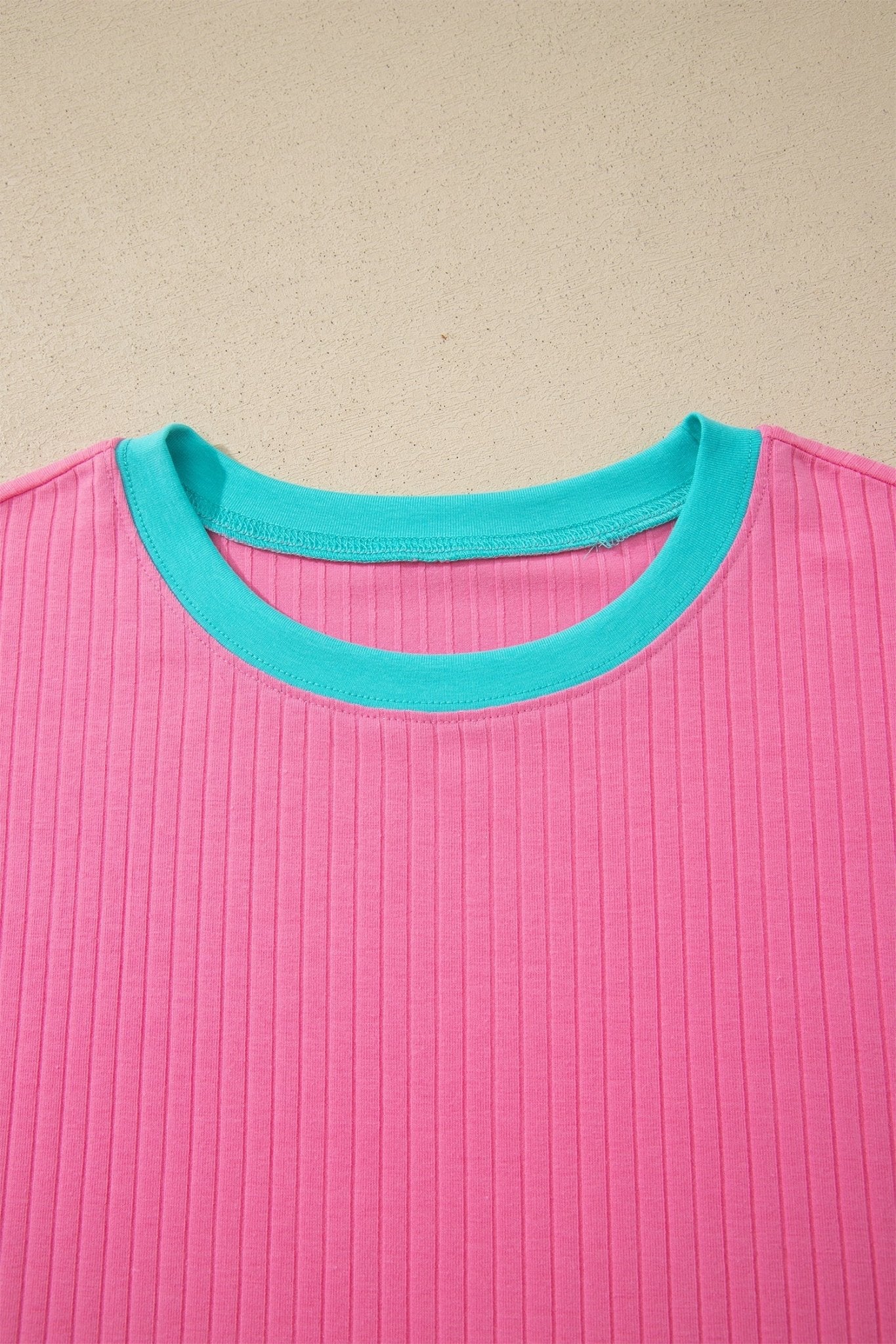 Colorblock Trim Ribbed Top & Shorts Set - Rooted & Reckless Co.