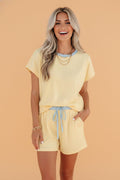 Colorblock Trim Ribbed Top & Shorts Set - Rooted & Reckless Co.