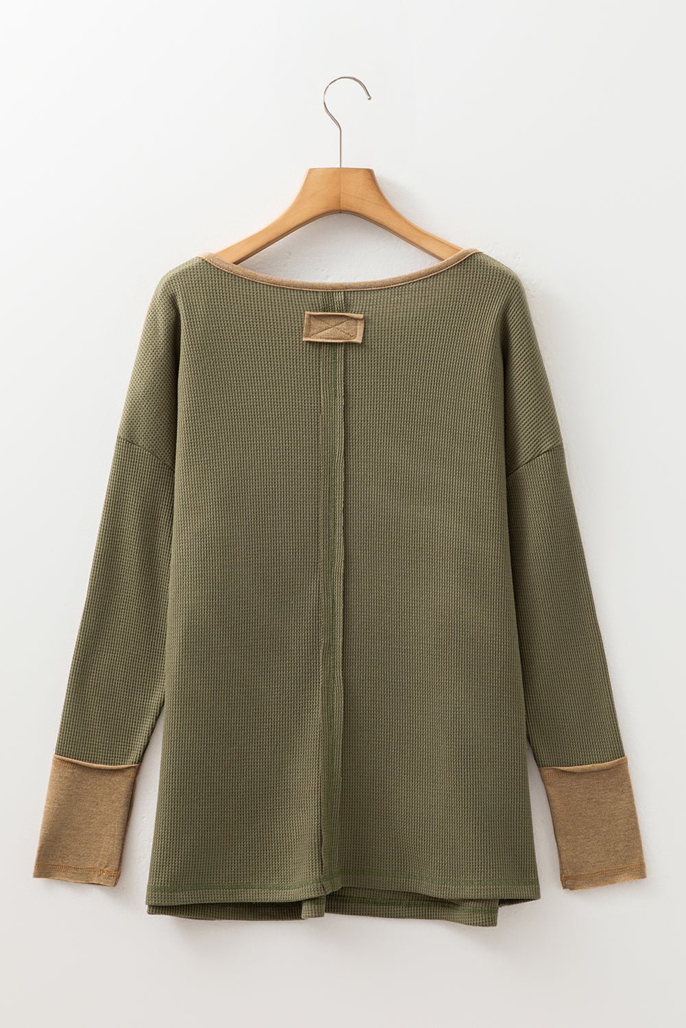 Colorblock Waffle Textured Henley Top - Rooted & Reckless Co.
