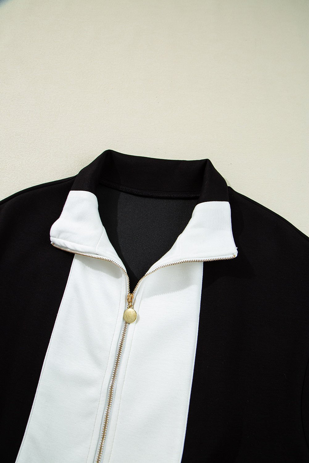 Colorblock Zip Front Collared Short Sleeve Romper - Rooted & Reckless Co.
