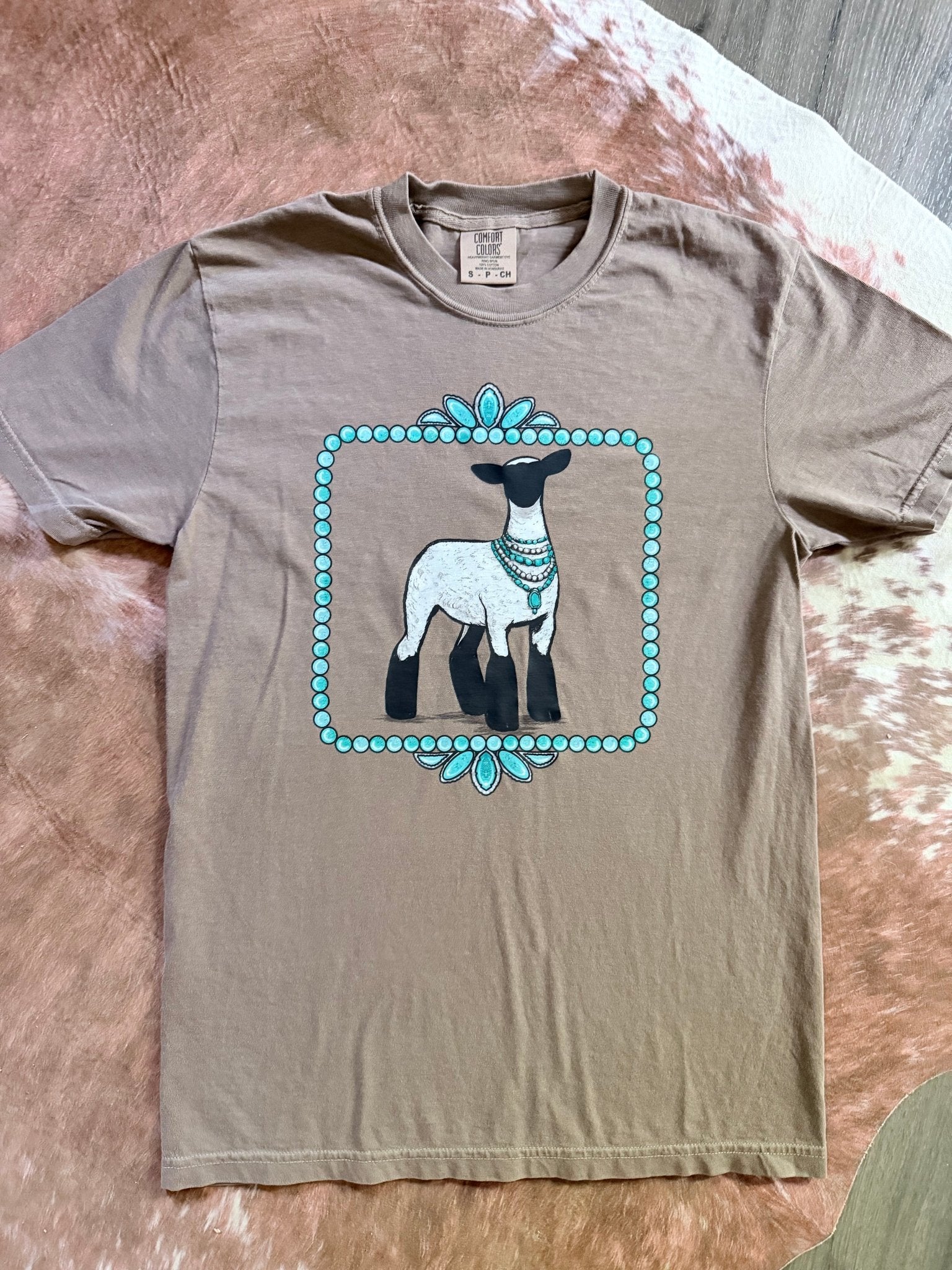 Comfort Colors Blinged Out Sheep - Rooted & Reckless Co.