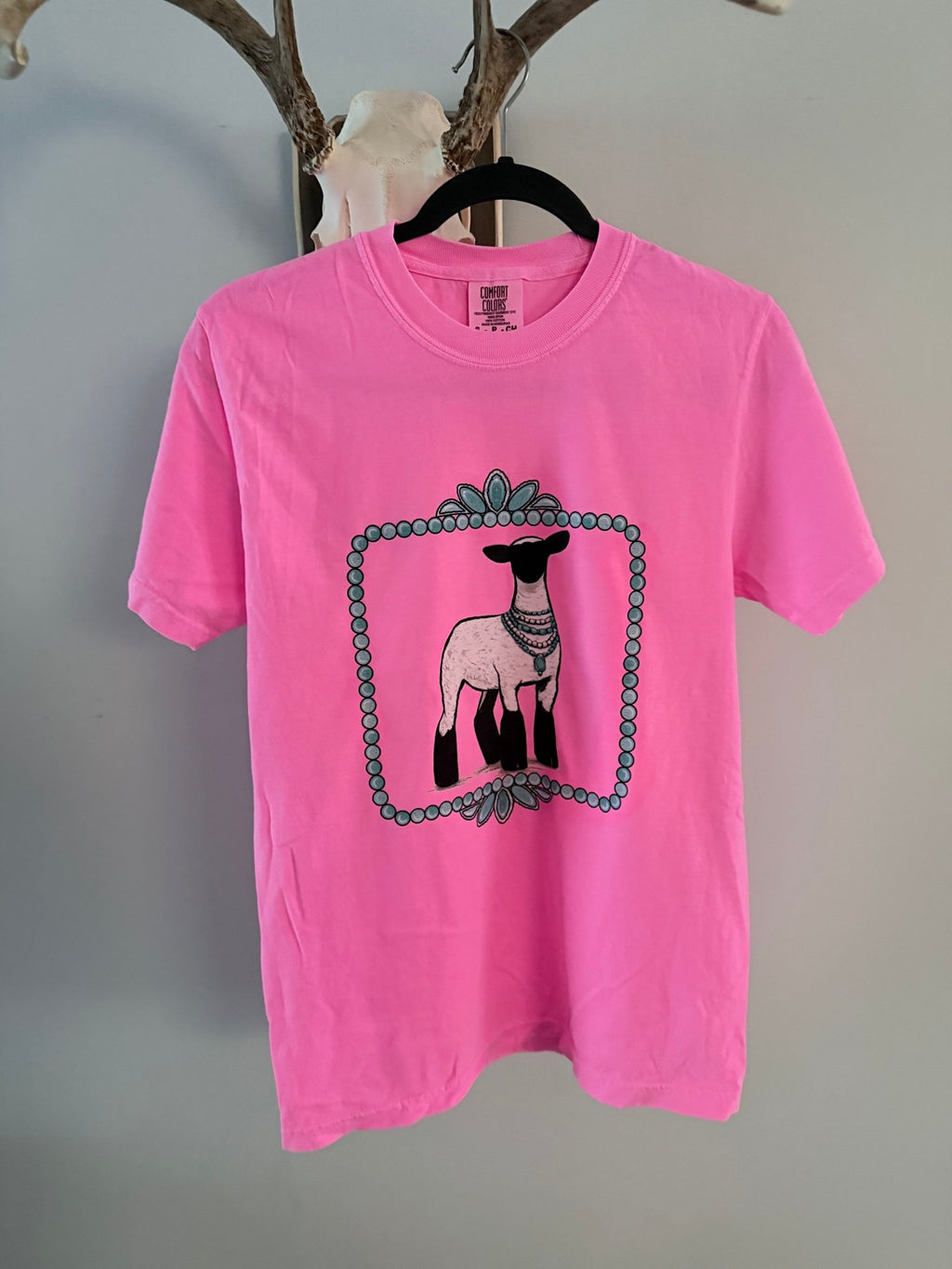 Comfort Colors Blinged Out Sheep - Rooted & Reckless Co.