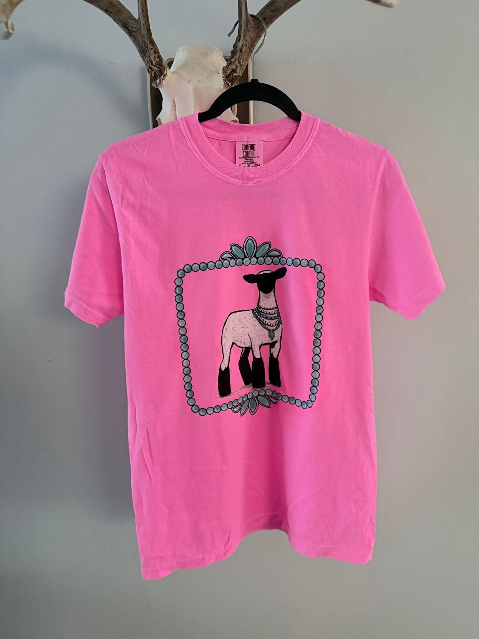 Comfort Colors Blinged Out Sheep - Rooted & Reckless Co.