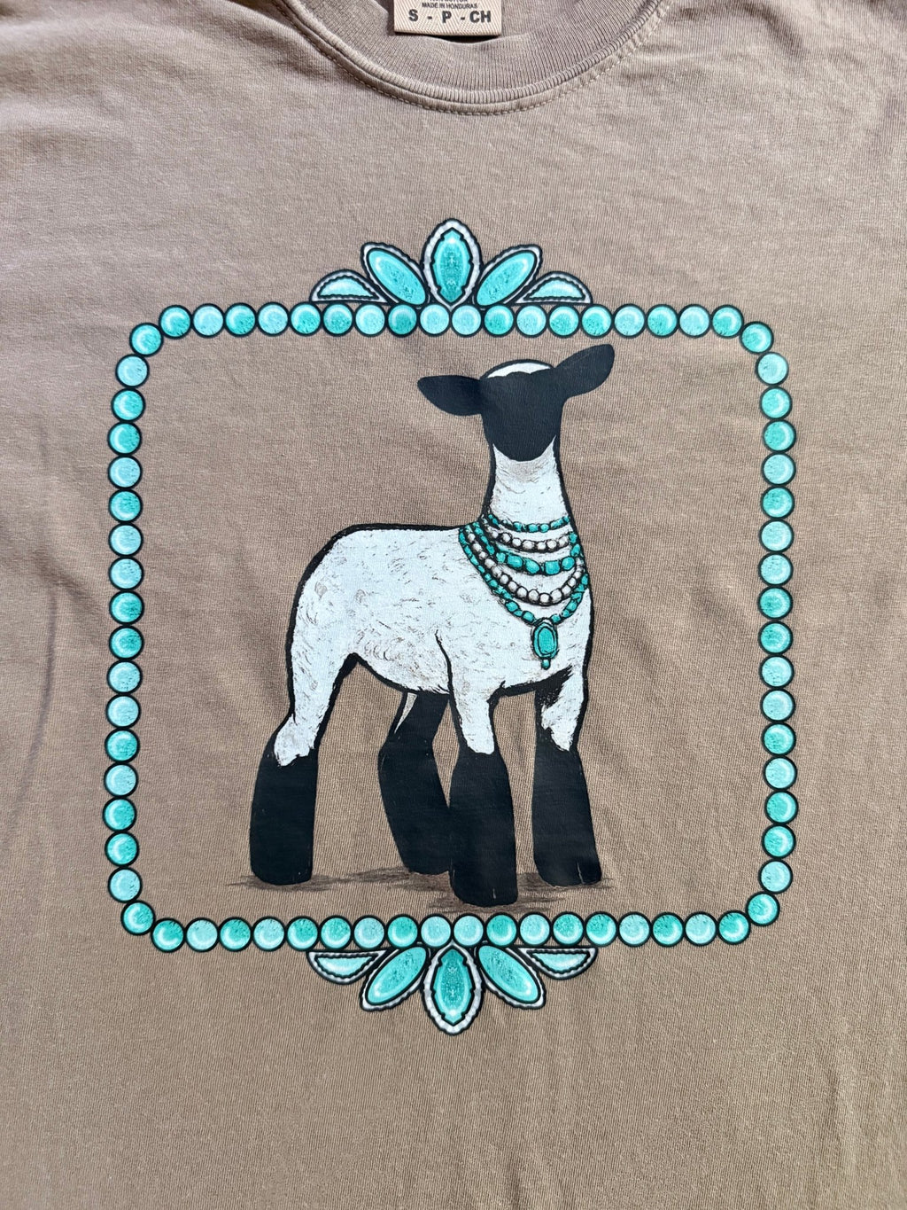 Comfort Colors Blinged Out Sheep - Rooted & Reckless Co.
