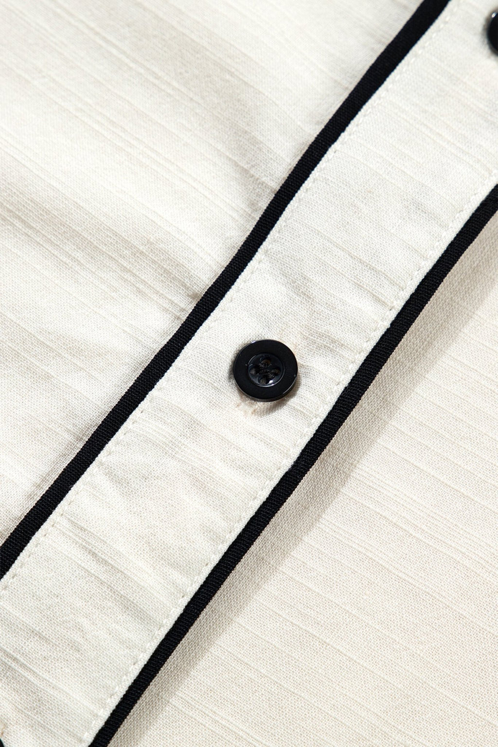Contrast Trim Buttoned Long Puff Sleeve Shirt - Rooted & Reckless Co.