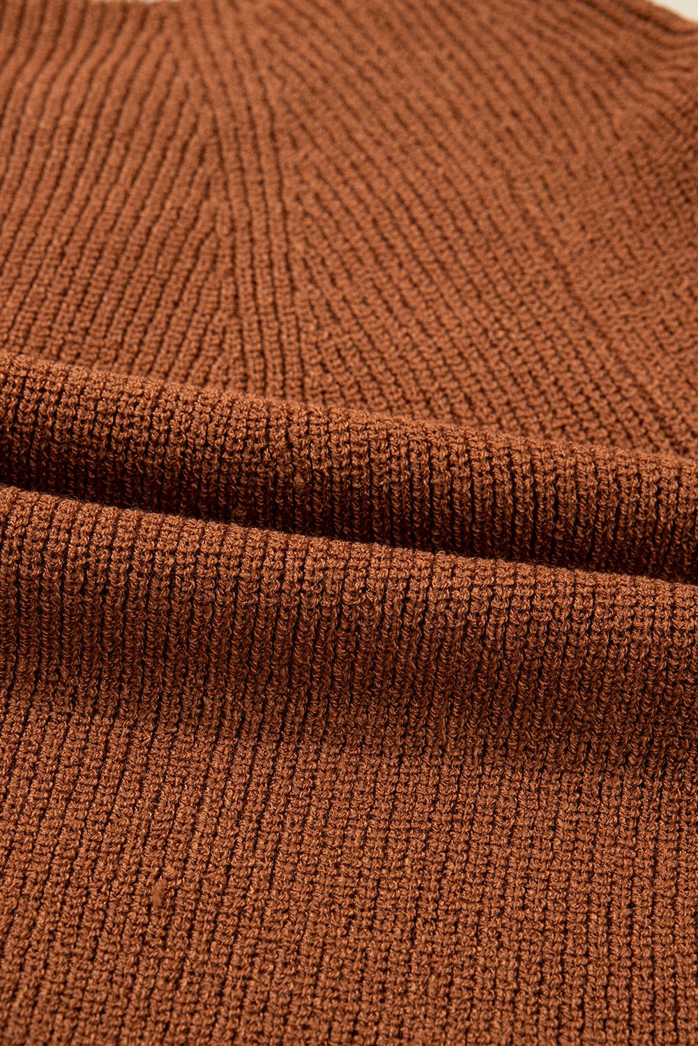 Contrast Trim Buttoned V-Neck Cropped Cardigan - Rooted & Reckless Co.