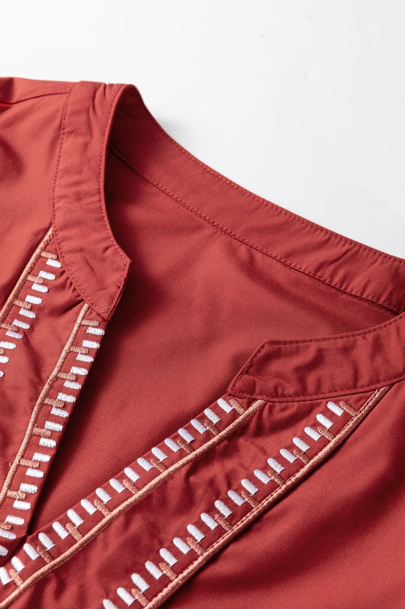 Contrast Trim Flutter Sleeve V-Neck Blouse - Rooted & Reckless Co.