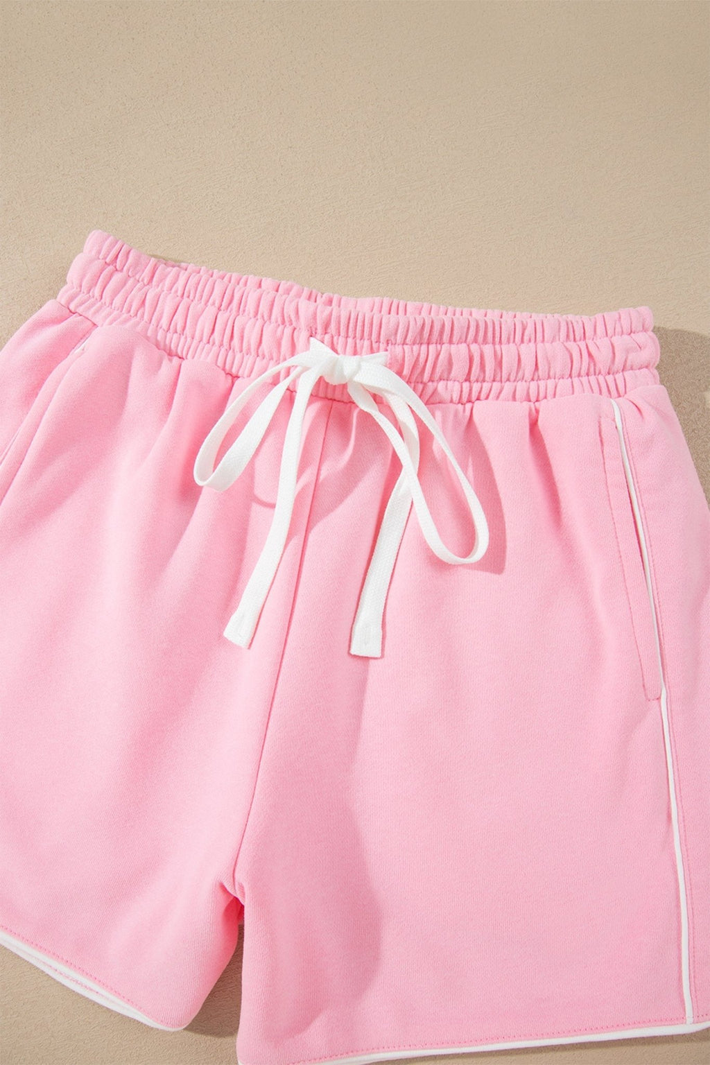 Contrast Trim Long Sleeve Pullover & Shorts Set - Rooted & Reckless Co.