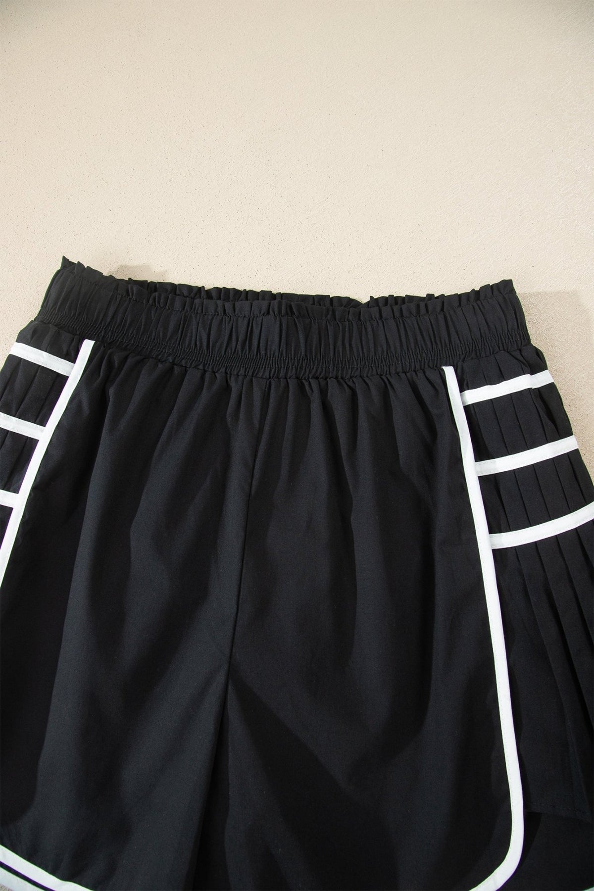 Contrast Trim Pleated Active Shorts - Rooted & Reckless Co.