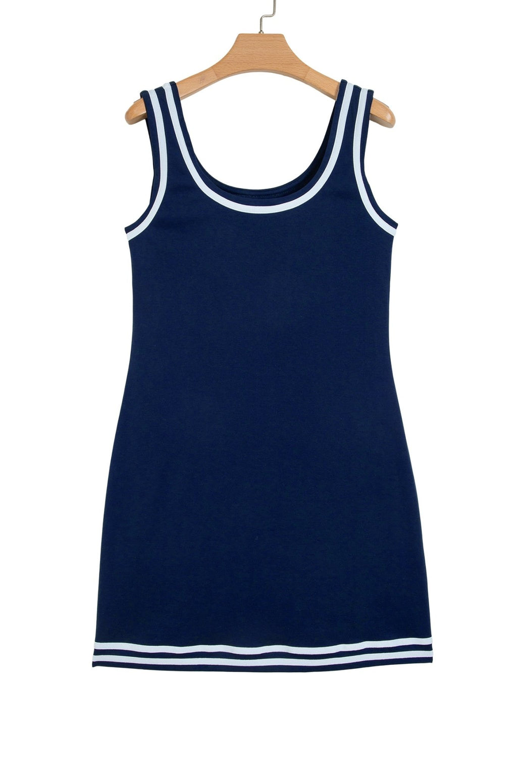 Contrast Trim Scoop Neck Sleeveless Mini Dress - Rooted & Reckless Co.