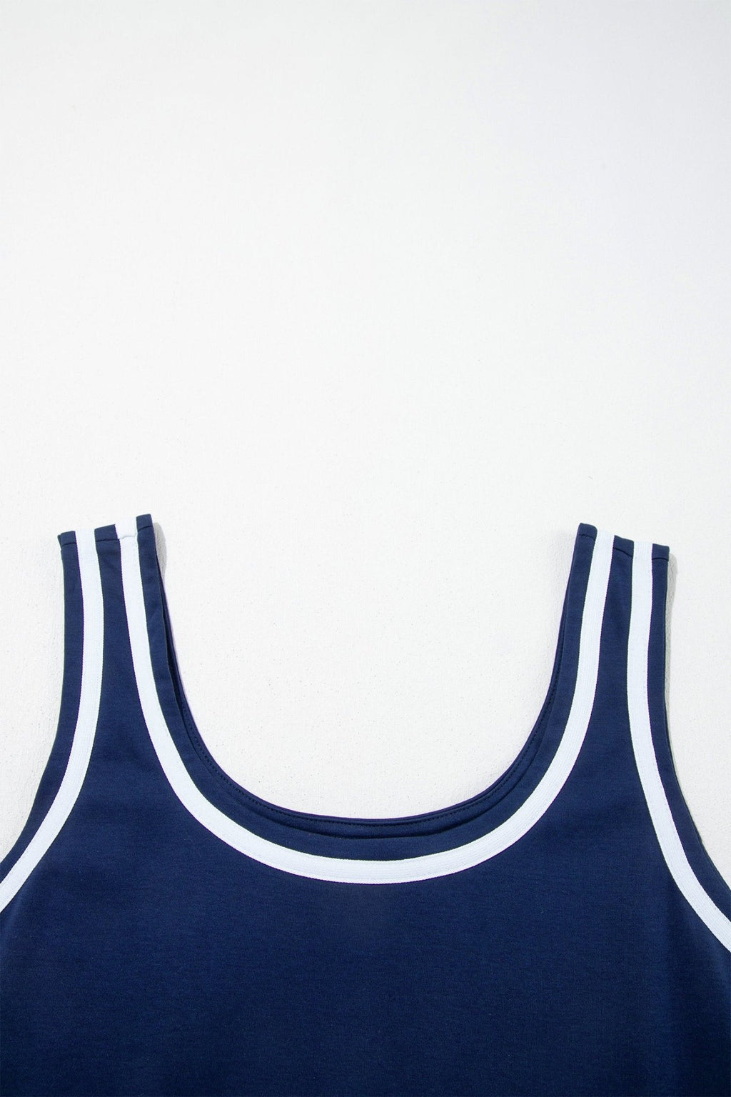Contrast Trim Scoop Neck Sleeveless Mini Dress - Rooted & Reckless Co.
