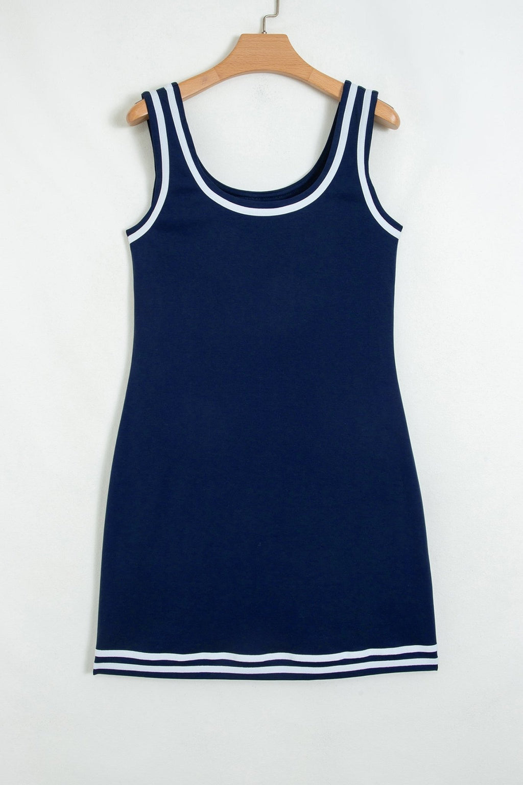 Contrast Trim Scoop Neck Sleeveless Mini Dress - Rooted & Reckless Co.