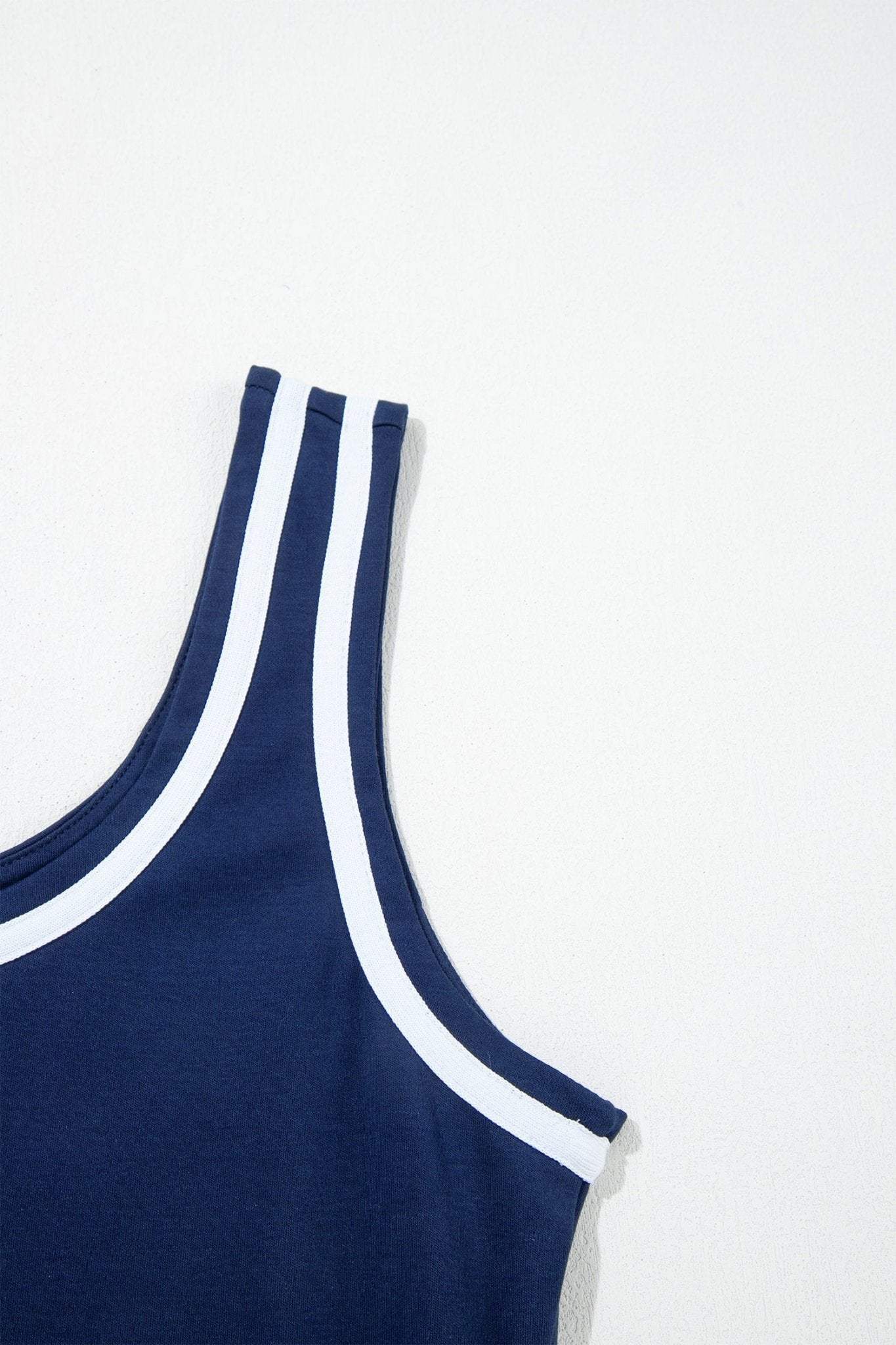 Contrast Trim Scoop Neck Sleeveless Mini Dress - Rooted & Reckless Co.
