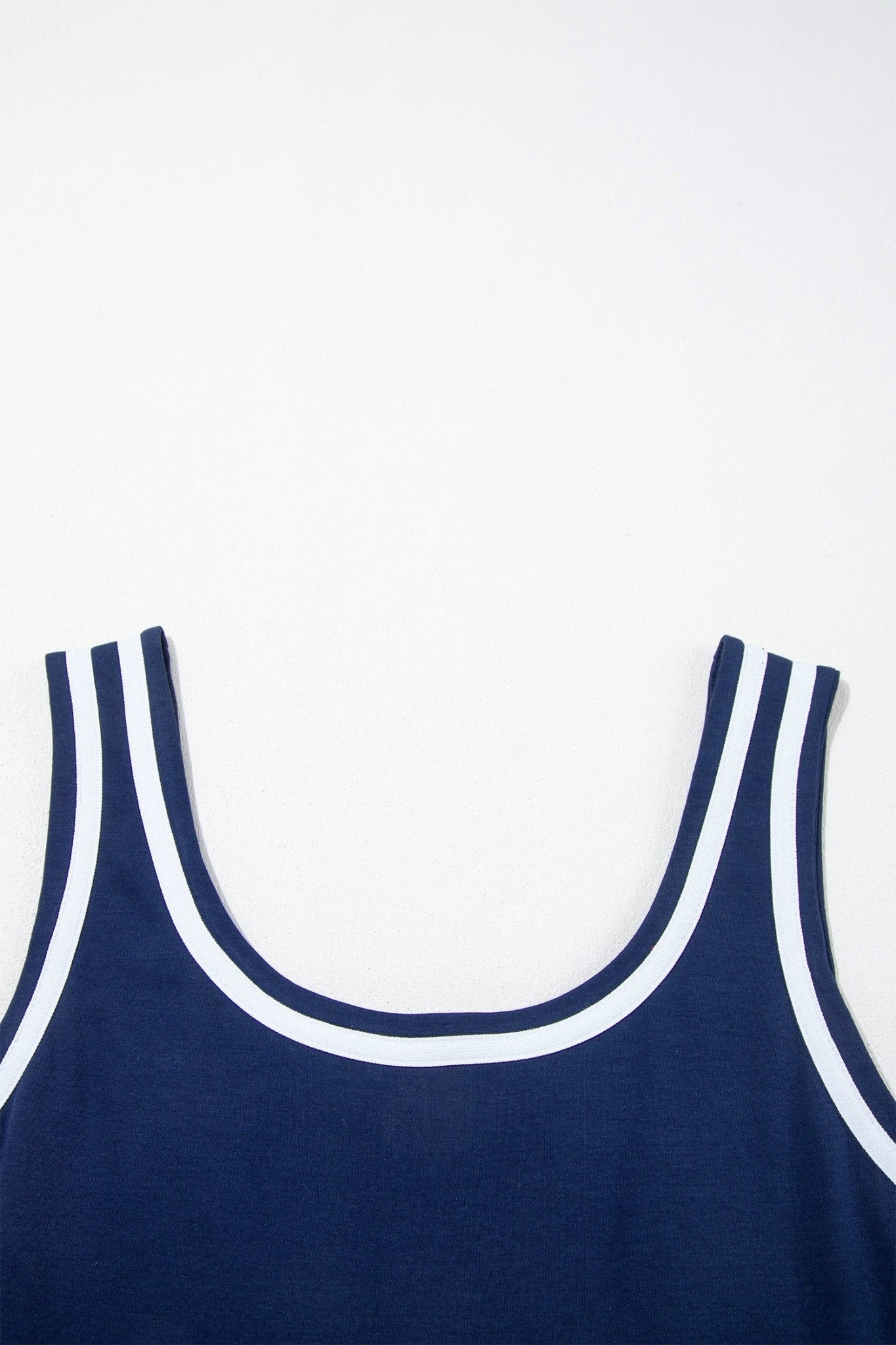 Contrast Trim Scoop Neck Sleeveless Mini Dress - Rooted & Reckless Co.