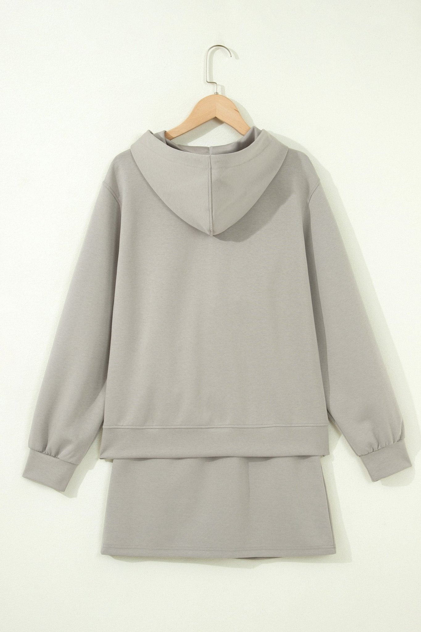 Contrast Trim Zip-Up Jacket & Drawstring Skort Set - Rooted & Reckless Co.