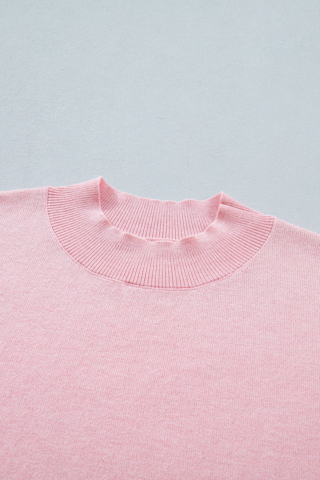 Contrast Wavy Trim Short Sleeve Sweater - Rooted & Reckless Co.