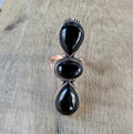 Copper and Black Onyx Adjustable Ring - Rooted & Reckless Co.