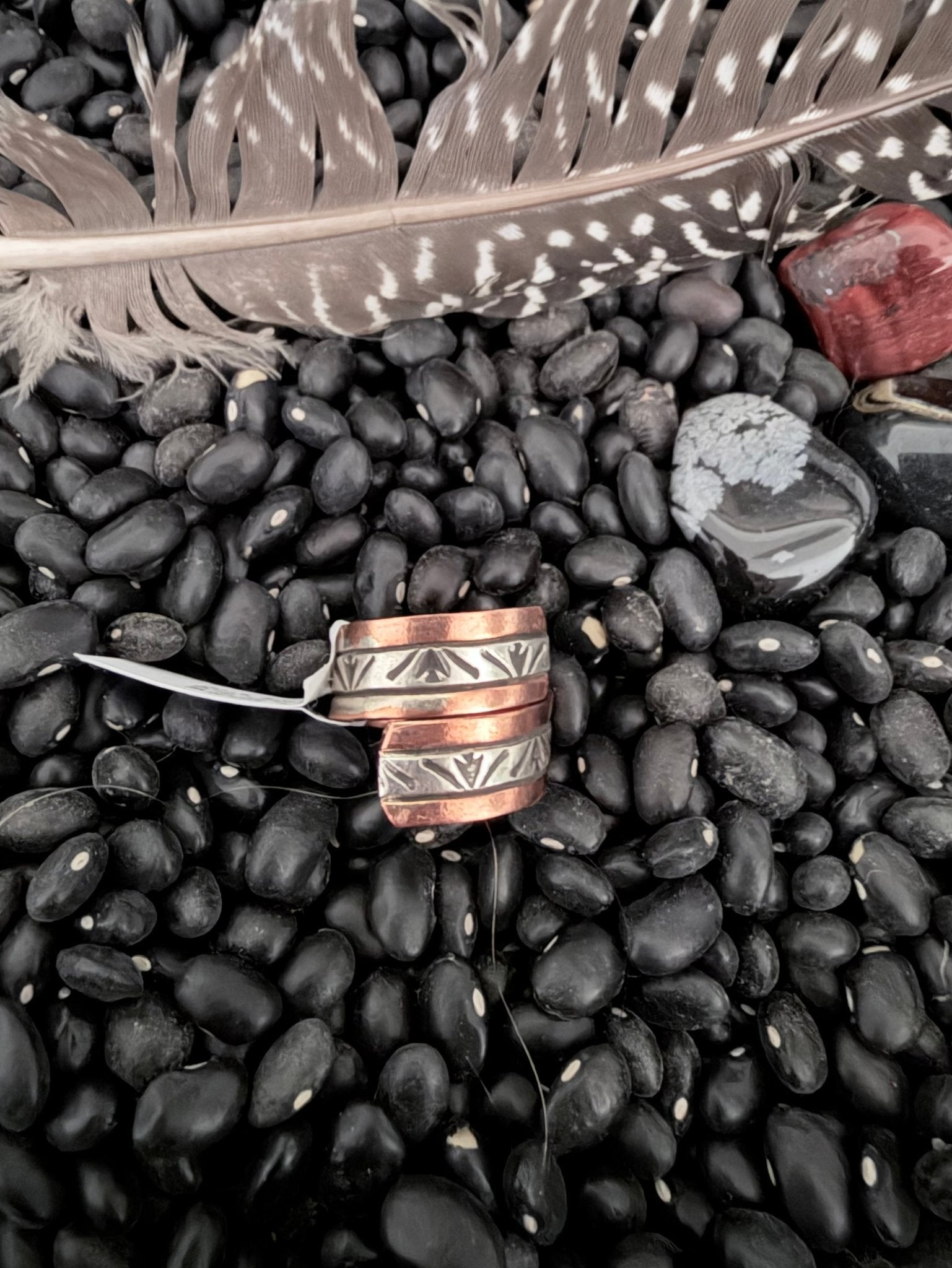Copper and Sterling Silver Navajo Made by Wylie Secatero - Rooted & Reckless Co.