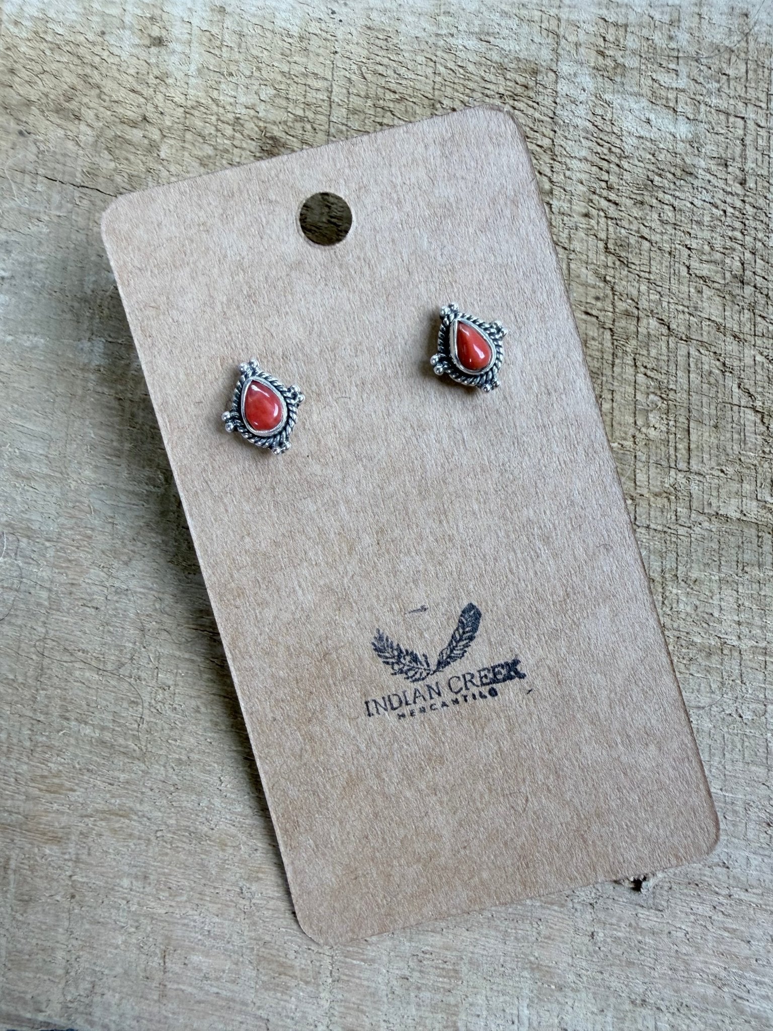 Coral Stud Earrings - Rooted & Reckless Co.