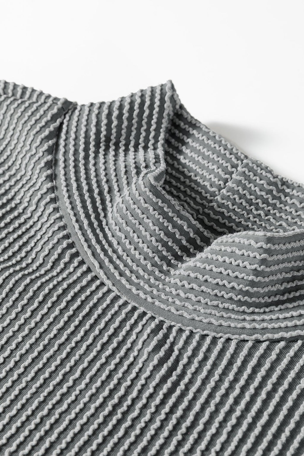 Corded Knit Mock Neck Tee and Pant Set - Rooted & Reckless Co.