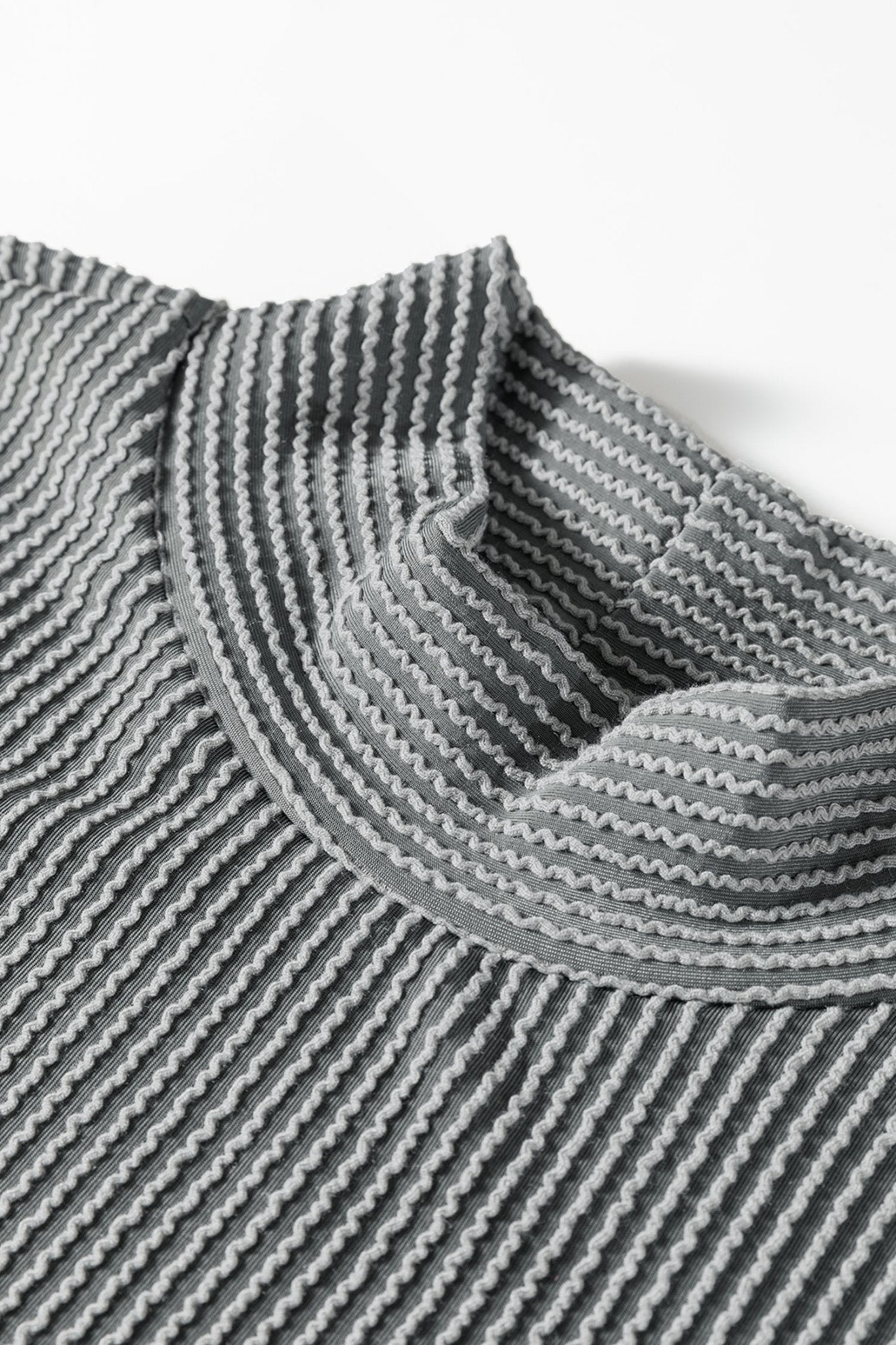 Corded Knit Mock Neck Tee and Pant Set - Rooted & Reckless Co.
