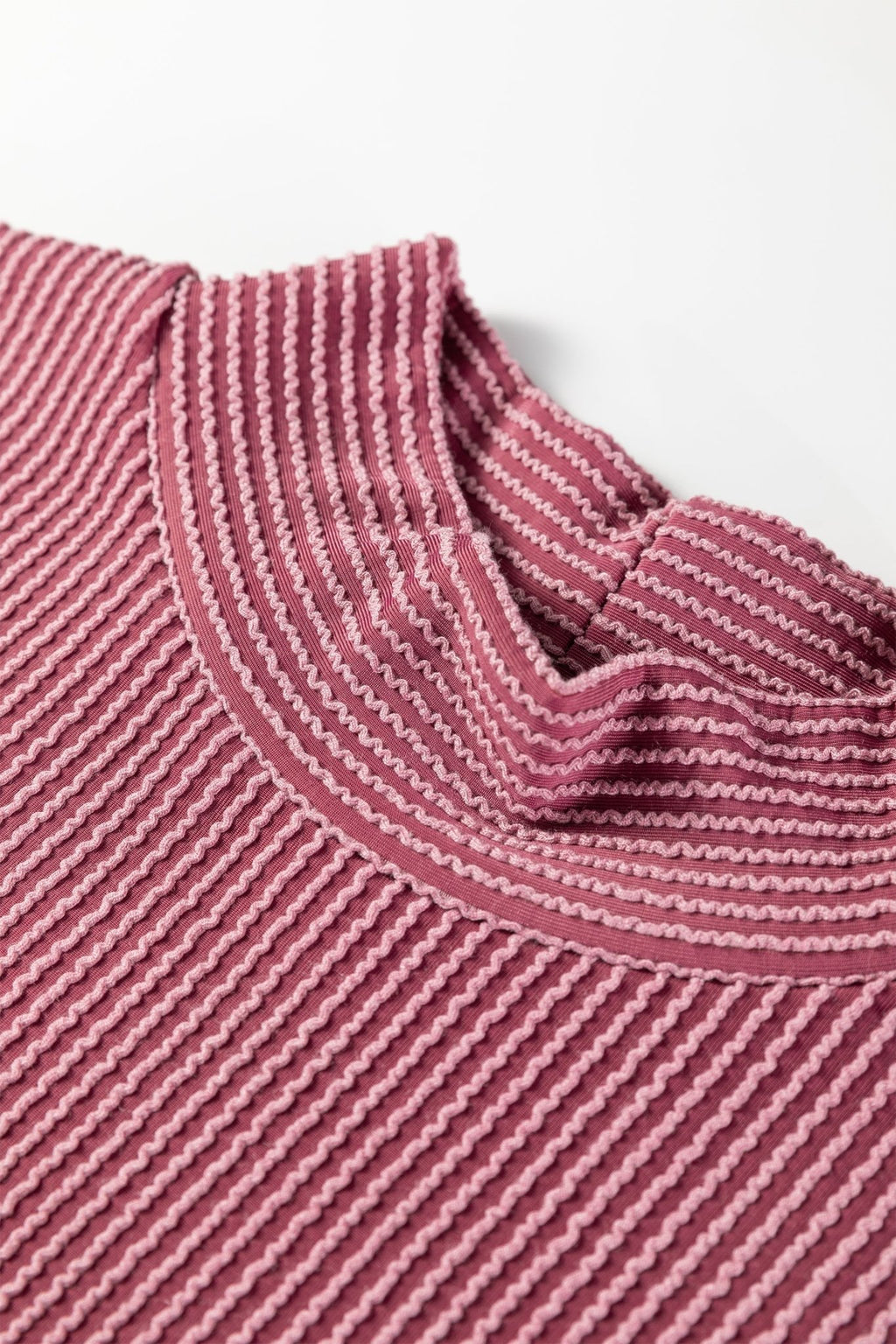 Corded Knit Mock Neck Tee and Pant Set - Rooted & Reckless Co.