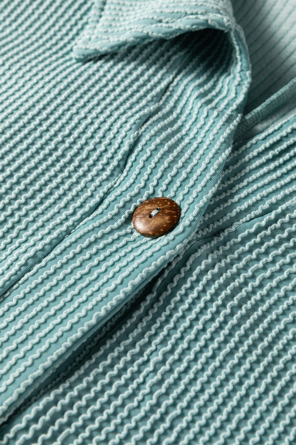 Corded Knit Roll-Up Sleeve Collared Henley Top - Rooted & Reckless Co.
