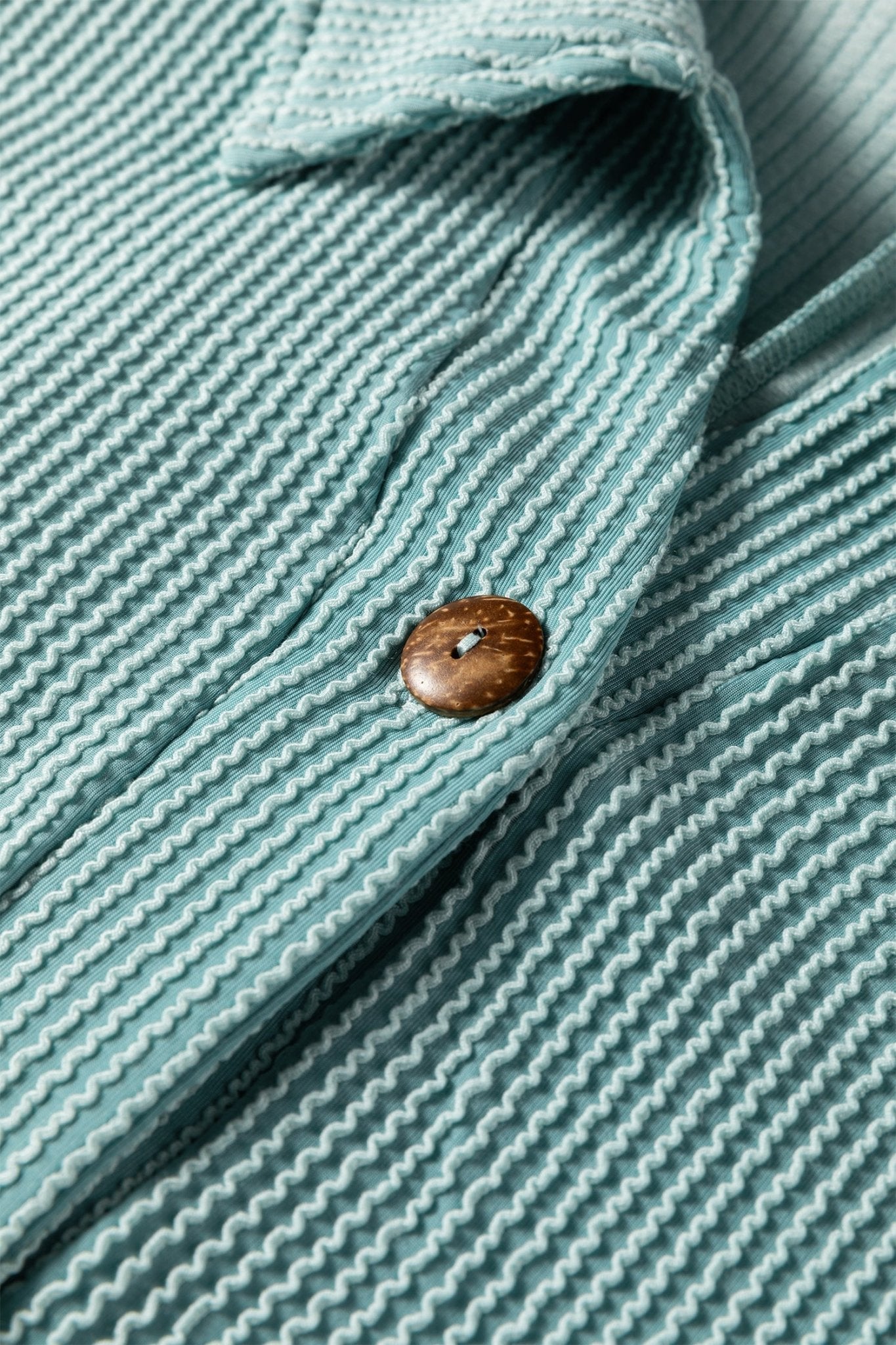 Corded Knit Roll-Up Sleeve Collared Henley Top - Rooted & Reckless Co.