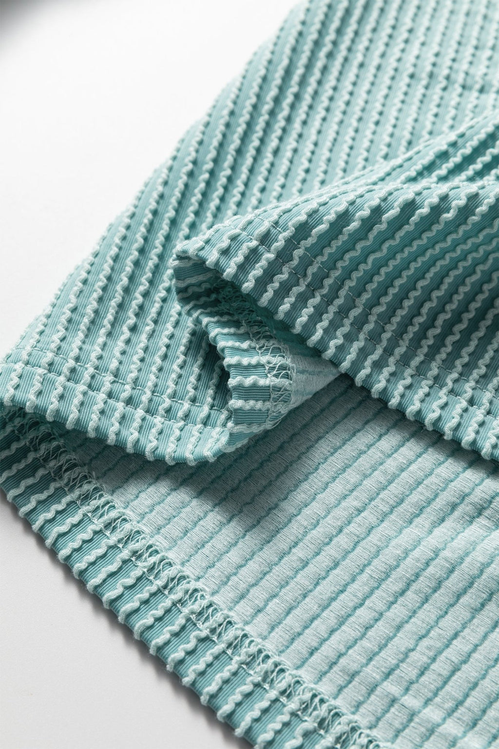 Corded Knit Roll-Up Sleeve Collared Henley Top - Rooted & Reckless Co.