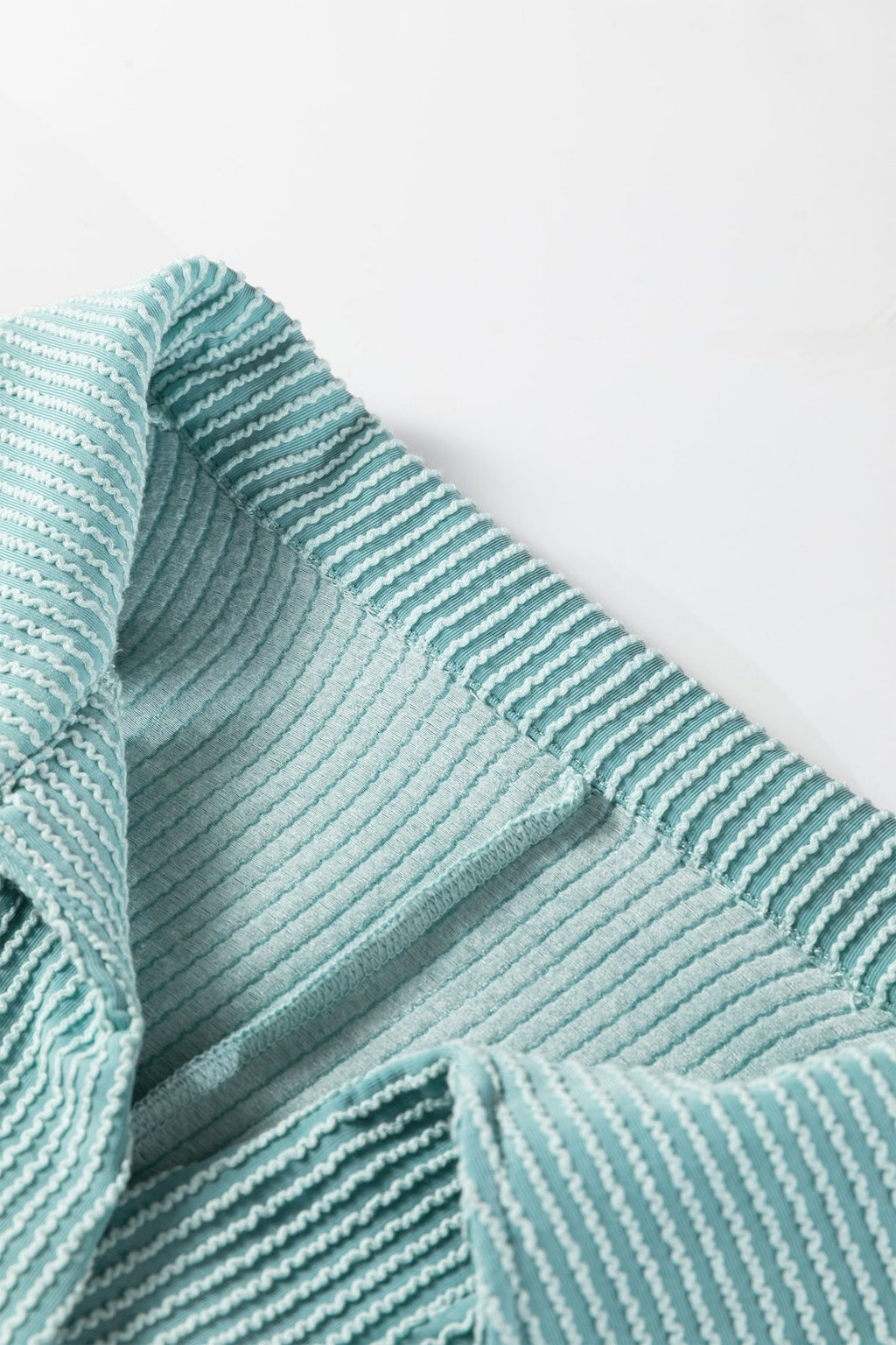 Corded Knit Roll-Up Sleeve Collared Henley Top - Rooted & Reckless Co.