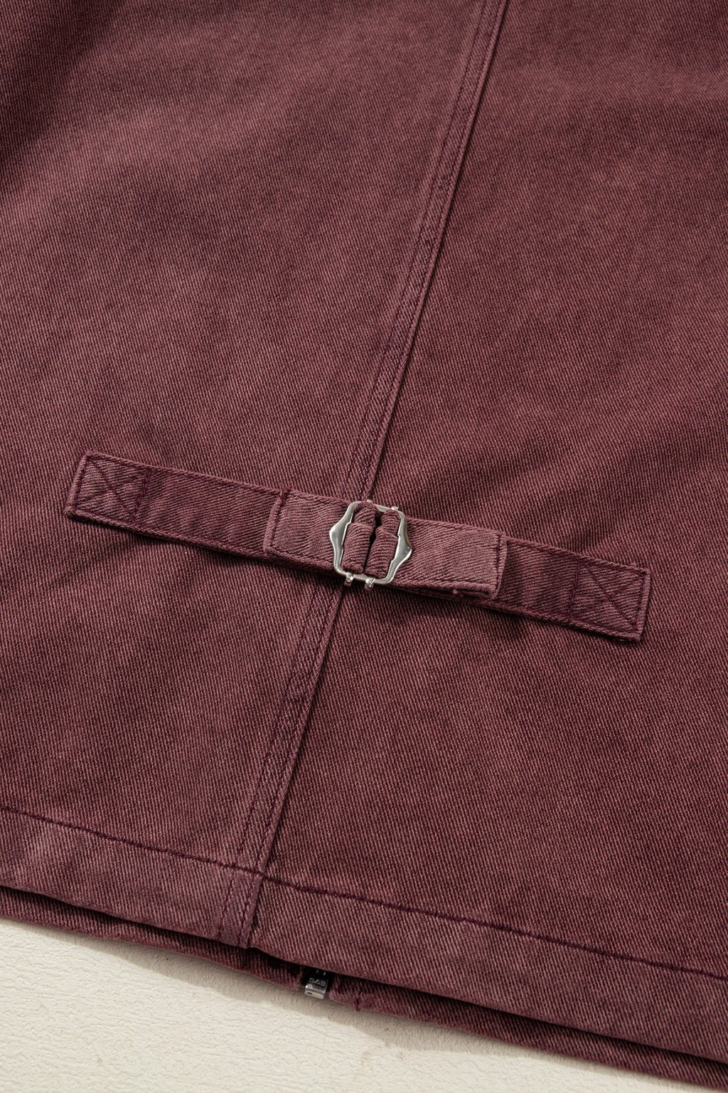 Corduroy Collar Zipped Front Denim Jacket - Rooted & Reckless Co.
