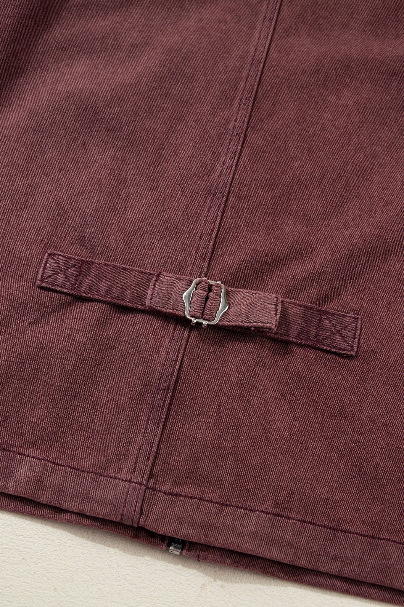 Corduroy Collar Zipped Front Denim Jacket - Rooted & Reckless Co.