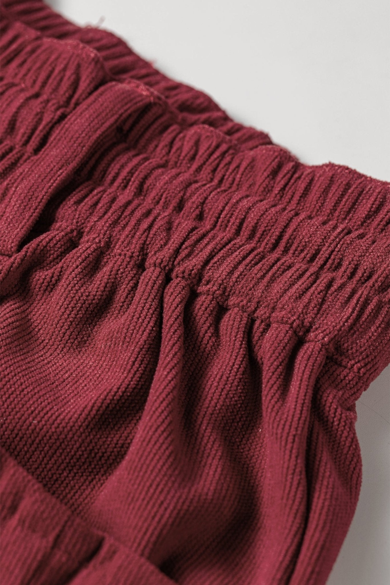 Corduroy Drawstring Waist Pleated Straight Leg Pants - Rooted & Reckless Co.