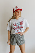 Cowboy Motel Raw Cut V-neck Graphic Tee - Rooted & Reckless Co.