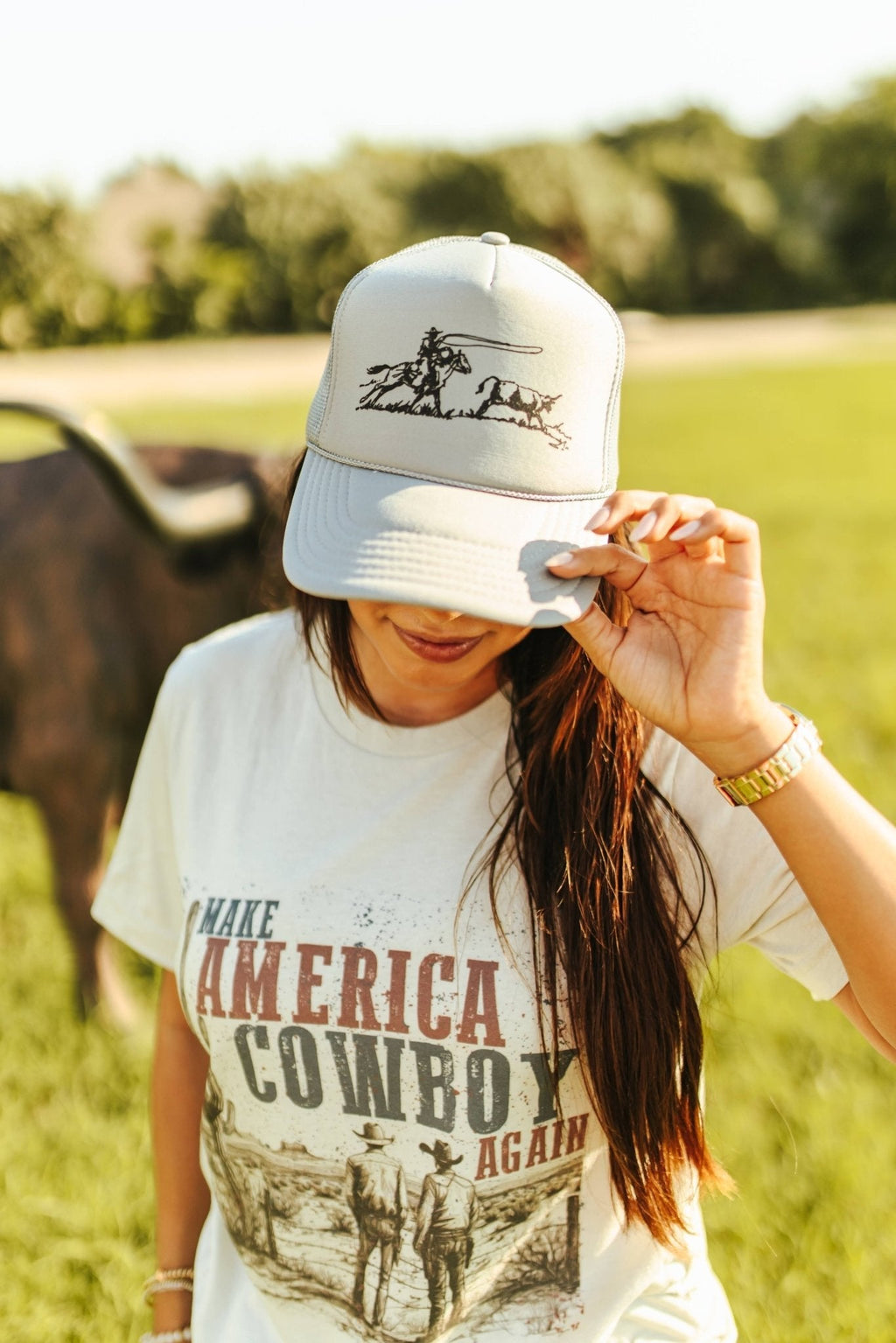 Cowboy Roper Trucker Hat - Rooted & Reckless Co.
